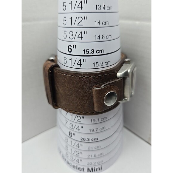 Fossil JR 8516 Pink Dial Date Womens Quartz Watch Brown Leather Cuff New Battery - Picture 7 of 11